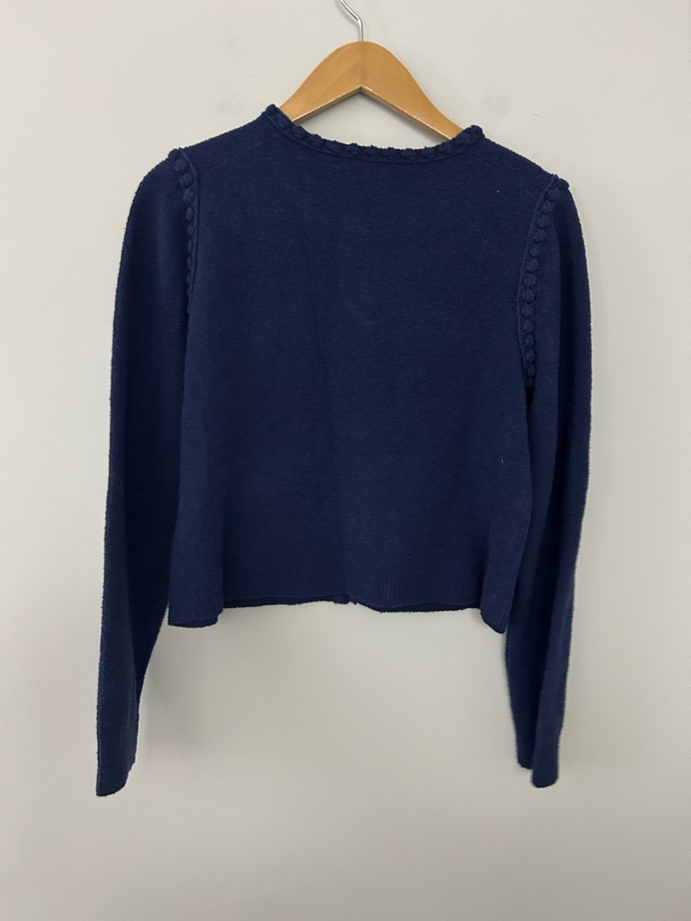 NWT J.Crew Odette Navy Braided Trim Cardigan with Gold Buttons - Picture 4 of 6